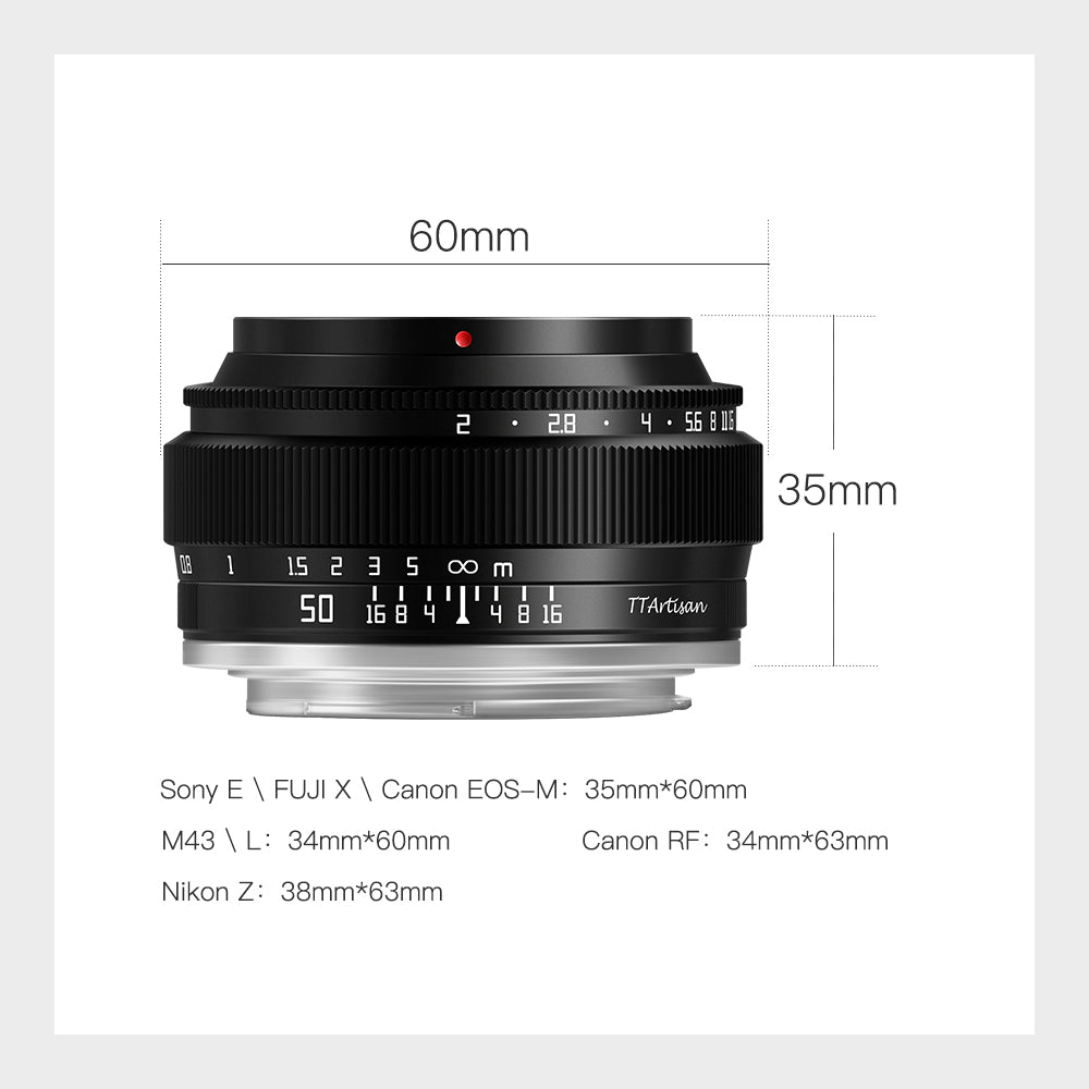 50mm F2.0 Multi mounts